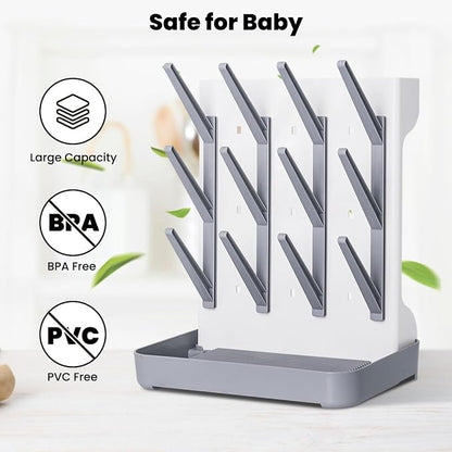Baby Bottle Drying Rack: Vertical Space Saving Large Bottles Holder - Image 6
