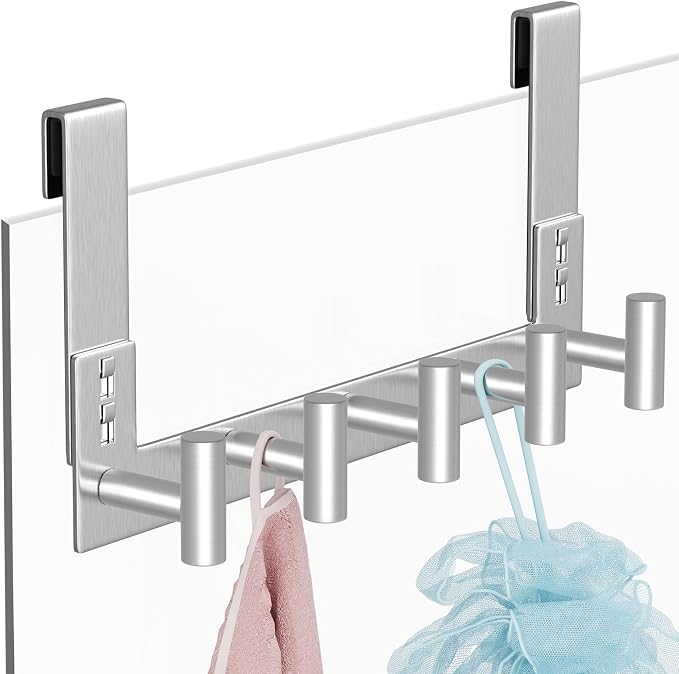 PMMASTO Shower Door Hooks, Extended Towel Hook by PMMASTO
