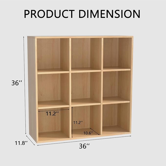 Wooden 9 Cube Storage Organizer - Image 2