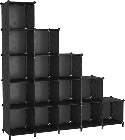 UNKU Cube Storage Organizer, 16 Cube Closet Organizer Storage Shelves, DIY by UNKU
