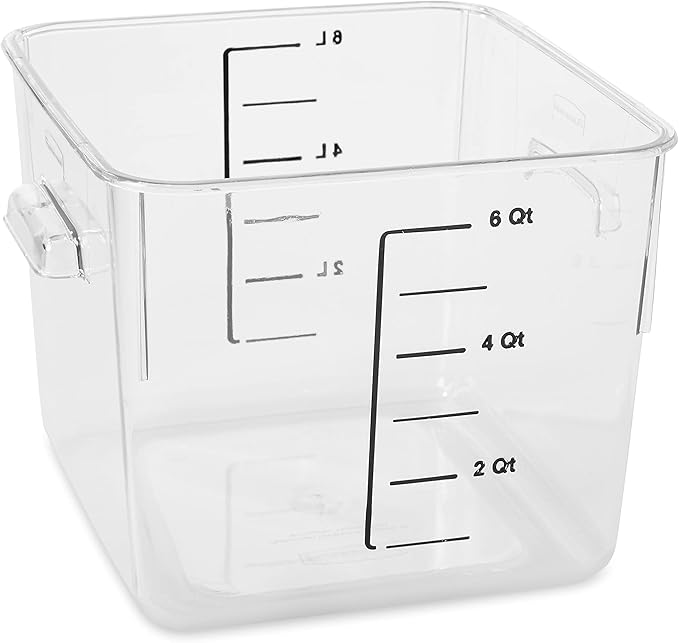 Rubbermaid Commercial Products Space Saving Square Food Storage Container 6 - Image 2