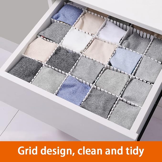 40Pcs Drawer Dividers, 14.96" x 2.76", DIY Plastic Drawer Separators, Large - Image 4