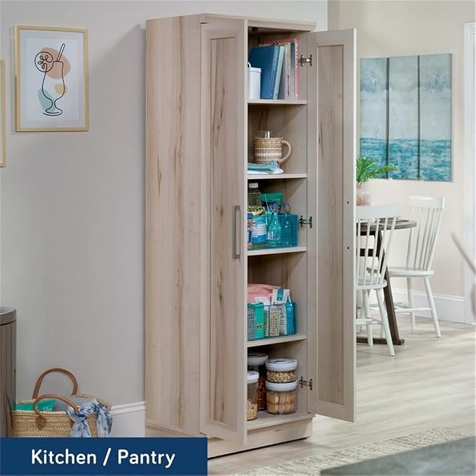 Sauder HomePlus Two Door Storage Cabinet/Pantry Cabinet, Pacific Maple Finish | - Image 6