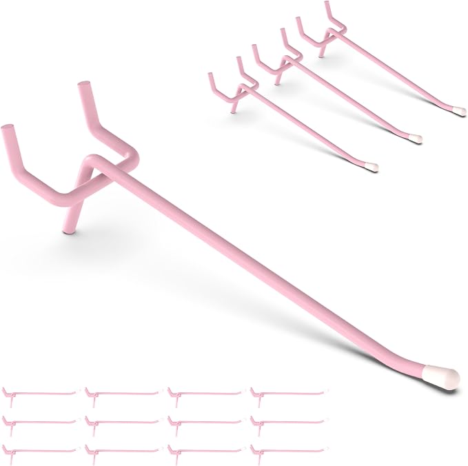 HUHOLE Pegboard Hooks 4 Inch 50PC, Fit 1/4" or 1/8" Pegboard, Ideal Peg Board by HUHOLE