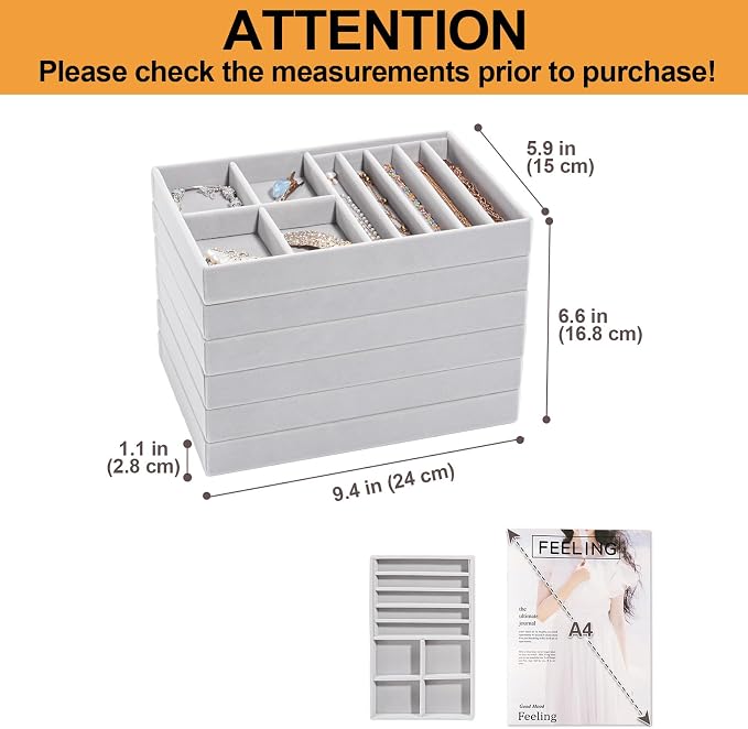 ProCase Stackable Jewelry Organizer Trays - Image 2