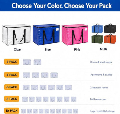 ClearSpace Heavy Duty Moving Bags or Storage Bag – Large Moving Boxes - Image 9