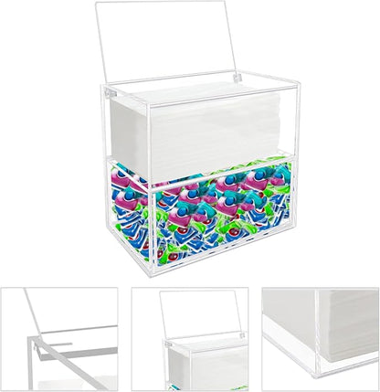 Dryer Sheet Holder Box Acrylic Laundry Sheets Container Storage Dispenser - Image 3