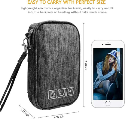 Electronic Organizer Bag Cable Organizer Travel Cord Organizer Case Pouch - Image 4