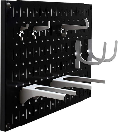 Wall Control Pegboard Wall Organizer Tiles Modular Black Metal Pegboard Tiling - Image 8