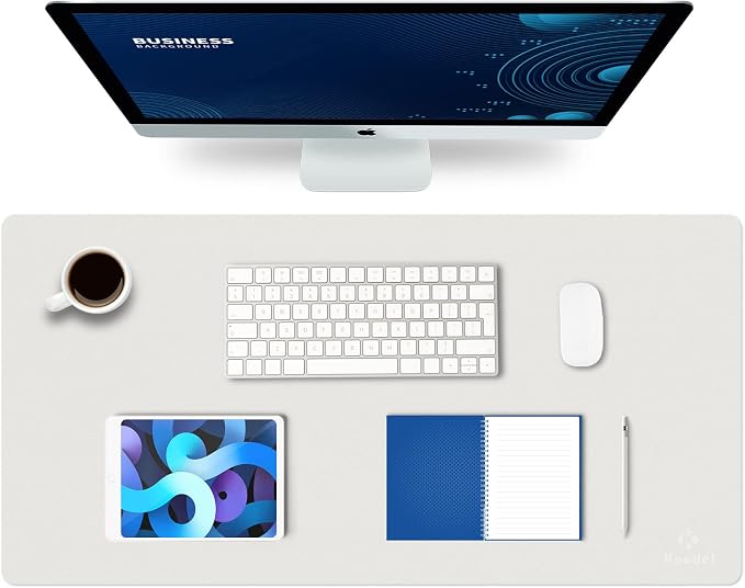 K KNODEL Large Office Leather Desk Mat, Mouse and Keyboard Pad, Computer and by K+KNODEL