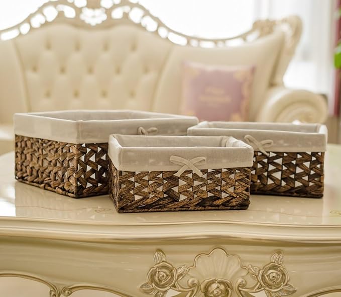 Rectangular Woven Seagrass Storage Bin - Image 3