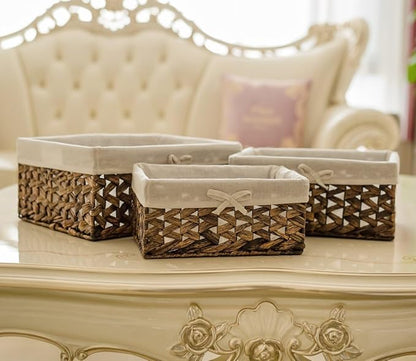 Rectangular Woven Seagrass Storage Bin - Image 3