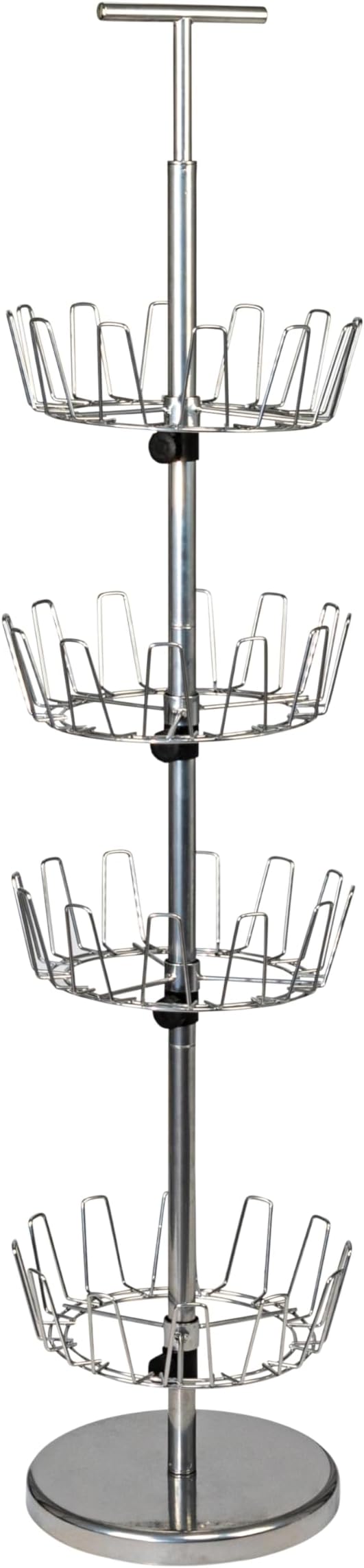 Household Essentials 4-Tier Revolving Shoe Tree, Heavy-Duty Steel by HouseholdEssentials