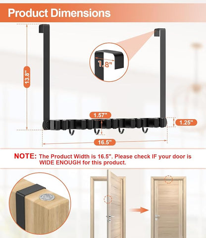 Broom Holder Over The Door Drilling Free Mop and Broom Holder - Image 6