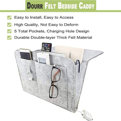 Bedside Caddy Organizer Storage Pocket Small Things Holder - Image 2