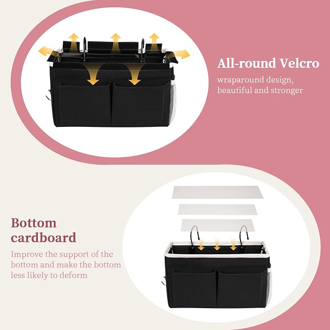 Bedside Caddy Bedside Hanging Storage Basket Bed Caddy - Image 5