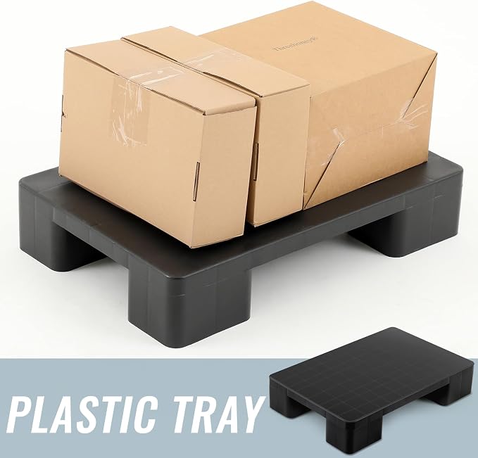 4 Pcs Plastic Pallet for Basement Storage Easy Stack Lightweight Floor Pallet - Image 4