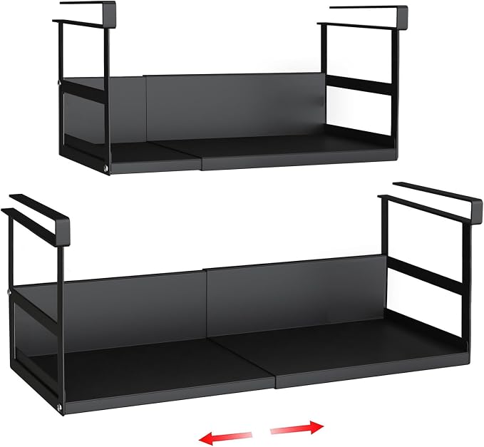Expandable Under Cabinet Shelf Organizer by SHINEWON