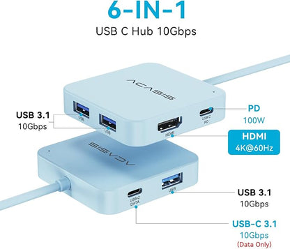 ACASIS USB C Hub 10Gbps, USB C to 4K 60Hz HDMI Adapter - Image 2
