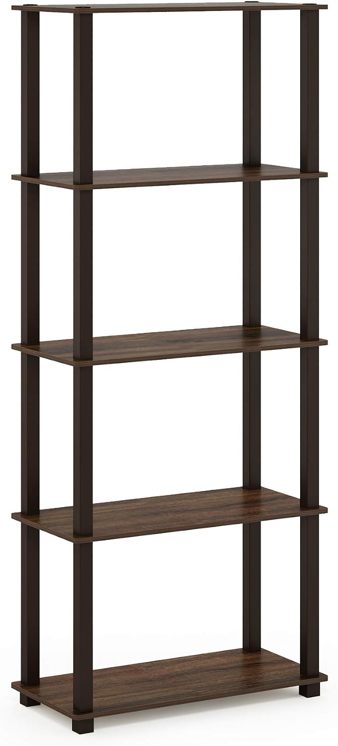 Furinno TURN-S-TUBE Book Shelf, 5-Tier Toolless Storage Shelves - Image 6