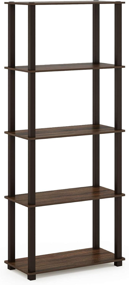 Furinno TURN-S-TUBE Book Shelf, 5-Tier Toolless Storage Shelves - Image 6