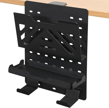 MAXECHO Desk Side Storage Holder, Metal Pegboard, Above or Under Desk Laptop by MAXECHO