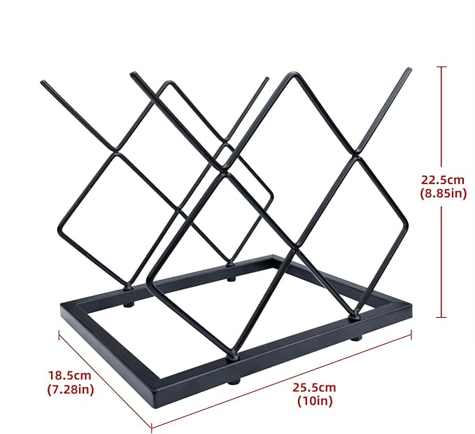 MCSAPIL Small Wine Racks Countertop, Metal Wine Bottle Holder Modern Black - Image 2