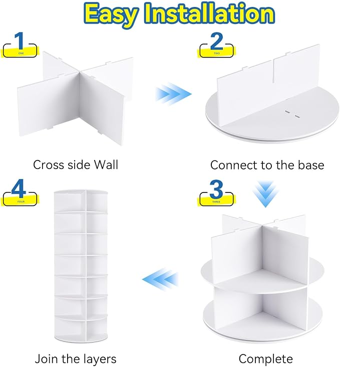 7-Tier Rotating Shoe Rack, 28-Pair 360° Revolving Shoe Storage Tower | 23.6 in - Image 7