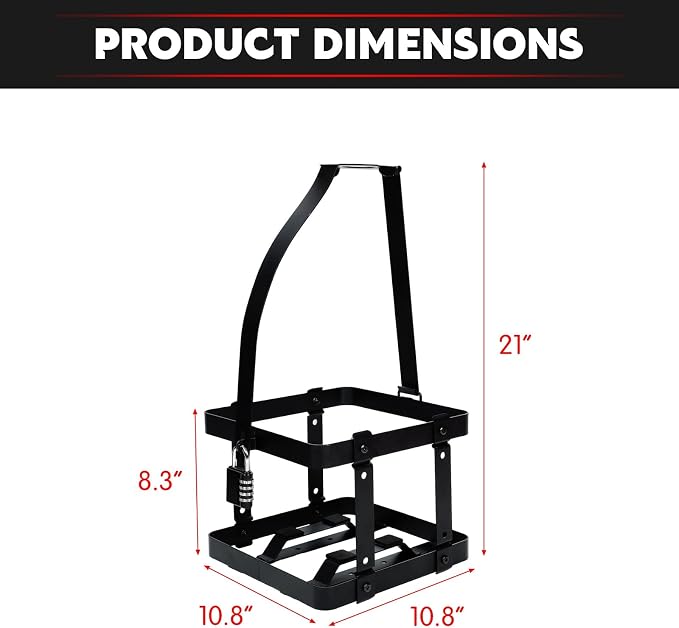 Fuel Drum Holder, 5-gallon Gasoline Fuel Jug Container Holder, Mounting Bracket - Image 2