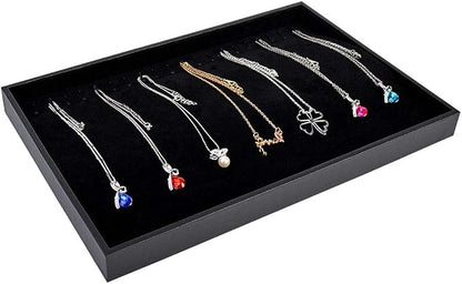 Black Velvet Stackable 20 Hooks Necklace Jewelry Tray Showcase Display - Image 4