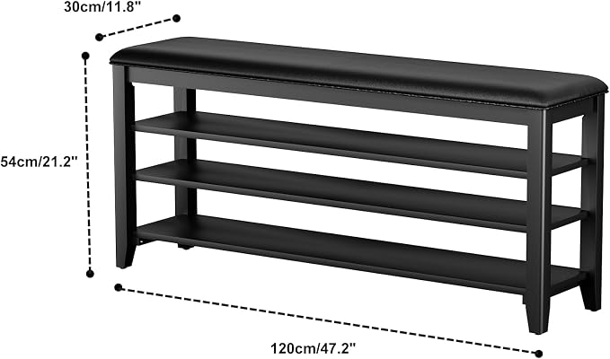 Taitiy Shoe Rack Bench Entryway Storage, Shoe Organizer Bench - Image 2