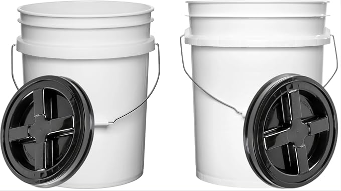 House Naturals Food Grade 5 Gallon Made in USA Plastic Bucket by House+Naturals
