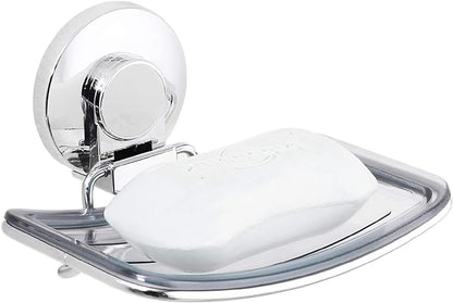 LEVERLOC Chrome Suction Cup Soap Dish Holder by LEVERLOC