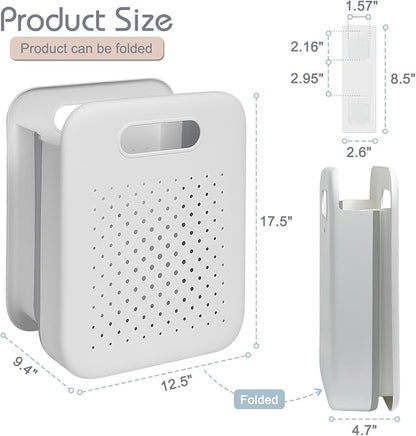 Goderewild Large Collapsible Laundry Basket, Space-Saving Wall-Mounted Hamper - Image 2
