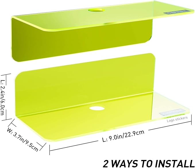 OAPRIRE 9 Inch Floating Wall Shelves Set of 2 - Image 3