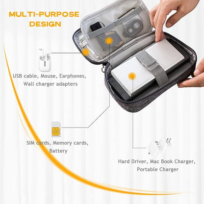Electronic Organizer Bag Cable Organizer Travel Cord Organizer Case Pouch - Image 4