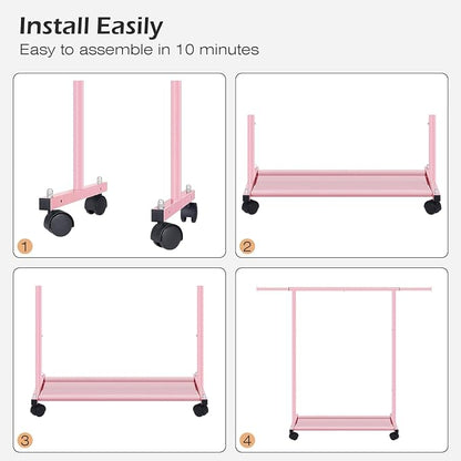 MISSLO Small Garment Racks for Hanging Clothes Rack Mini Kids Clothing Rack - Image 8