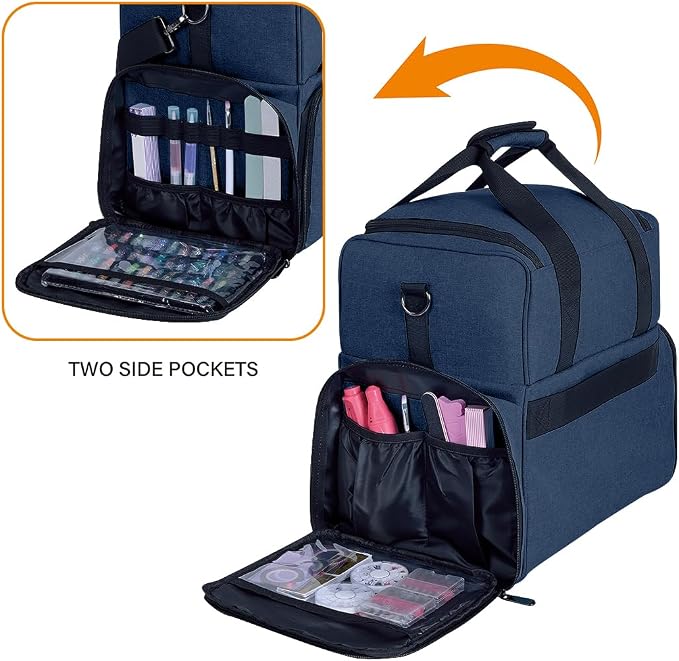 Large Makeup Cosmetic Bag with 3 Removable Case and 2 Removable Dividers Double - Image 3