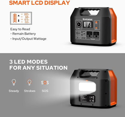 EnginStar Portable Power Station 300W 296Wh Battery Bank - Image 5