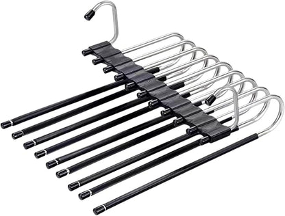 2Pack 9 Layers Foldable Pants Hangers Space Saving Trouser Hanger - Image 4