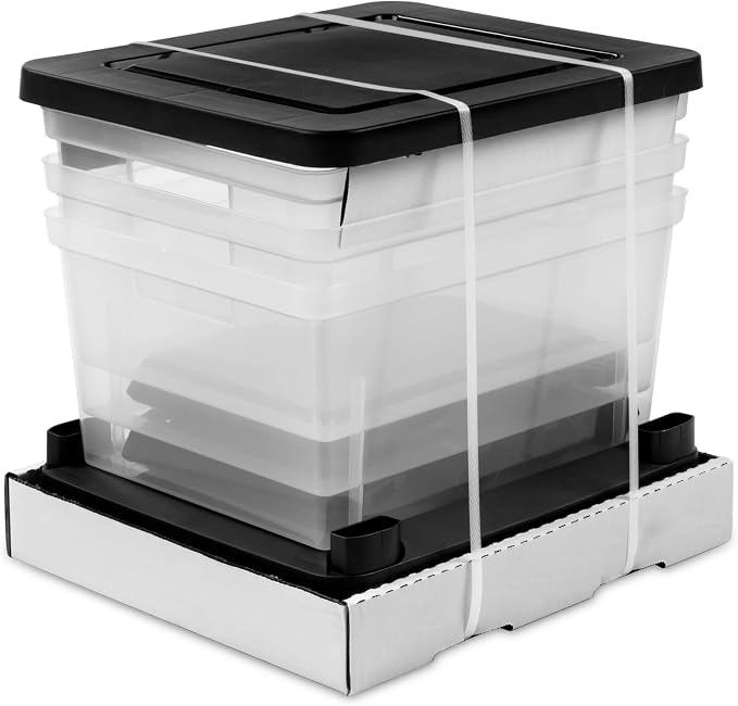 Medium 3 Drawer Tower with Removable Clear Plastic Storage Bins, Easy Assembly - Image 5