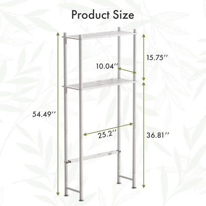 AmazerBath Bamboo Over The Toilet Storage Shelf, 2-Tier Over Toilet Bathroom - Image 2