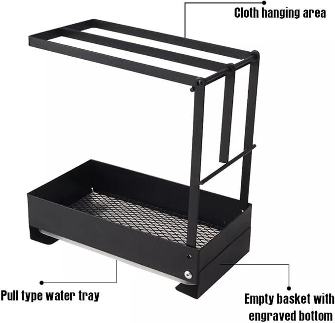 Collapsible Sink Holder Kitchen Tool Organizer Drain Tray - Image 8
