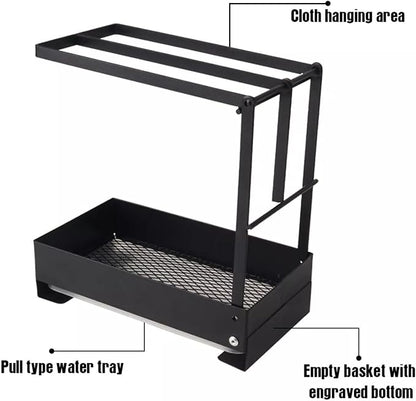 Collapsible Sink Holder Kitchen Tool Organizer Drain Tray - Image 8