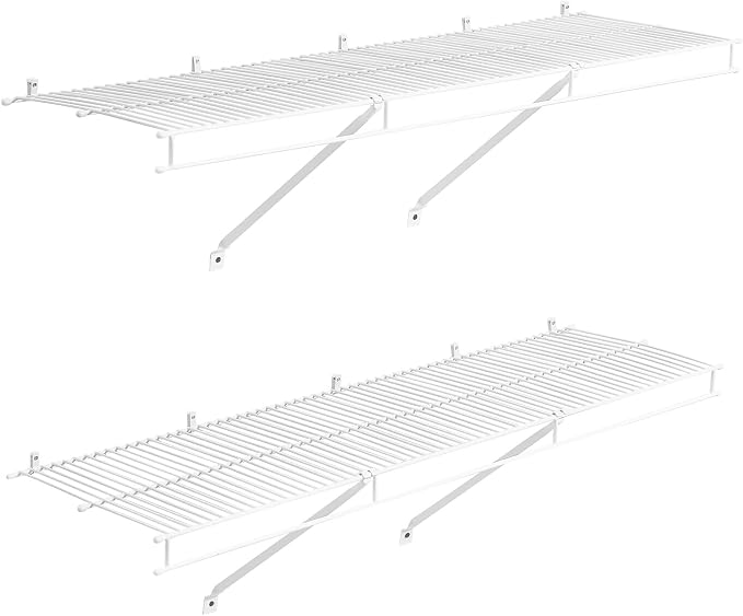VEVOR Wire Shelf Kit, 4 ft, Wall Mounted Wire Shelves, Heavy-Duty Carbon Steel - Image 9
