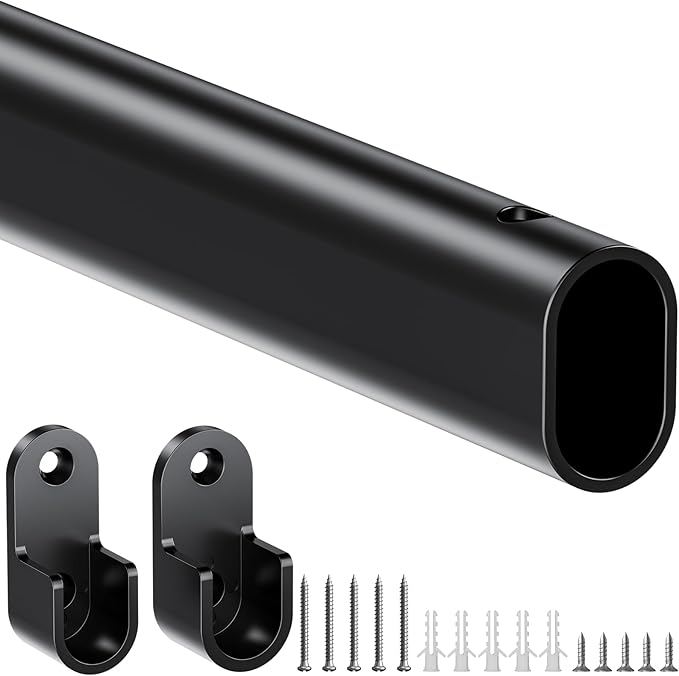 Mavivegue Oval Closet Rod, Adjustable Closet Rods – Expandable 17-40 Inches | by Mavivegue