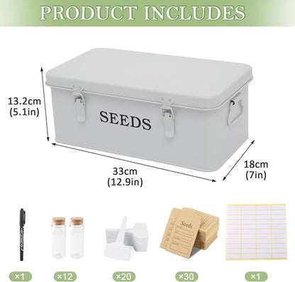 Seed Storage Organizer, 4 Compartment Seed Storage Box - Image 7