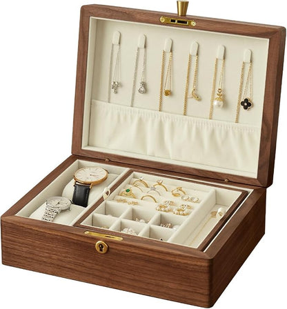 Solid Black Walnut Wood Jewelry Box - Image 9