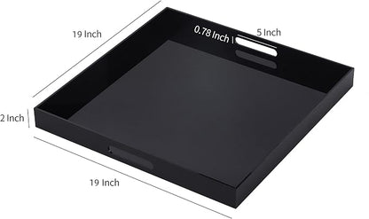 Black Oversize Acrylic Serving Tray - Image 2