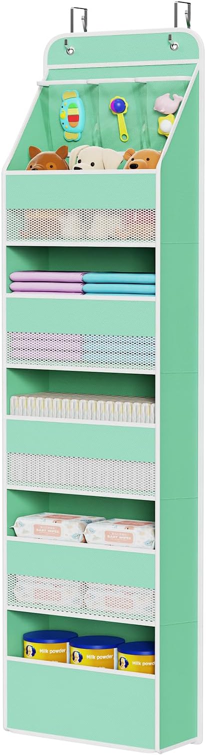 Univivi 6-Shelf Over Door Hanging Organizer Fabric Baby Door Storage by Univivi